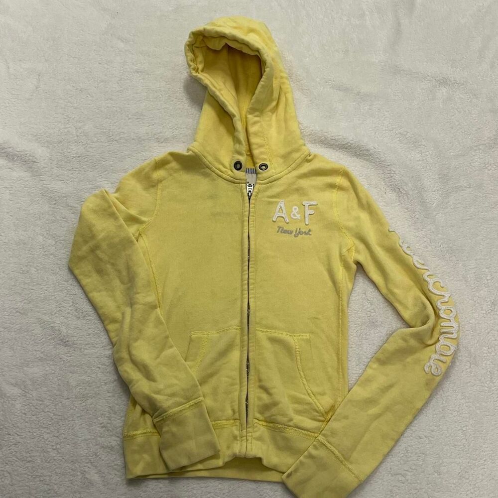 Abercrombie-fitch Women's Yellow Hoodie